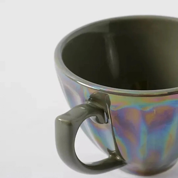 Anthropologie Grey  Lustered Latte Mug - Picture 2 of 2